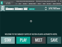 Tablet Screenshot of embassysuitesalpharetta.com